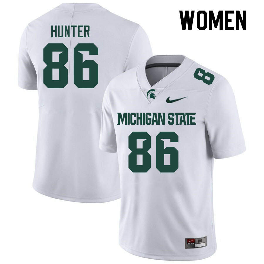 Women #86 Nick Hunter Michigan State Spartans College Football Jerseys Stitched Sale-White